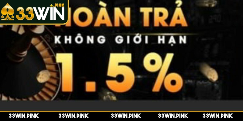 Hoàn Trả Không Giới Hạn 33WIN – Nhận Lại Không Điều Kiện - hoan tra khong gioi han gioi han lan nhan Chương trình hoàn trả không giới hạn của 33WIN vượt trội hơn về mặt quy mô